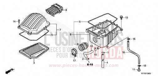 FILTRE A AIR CBR125RD de 2013